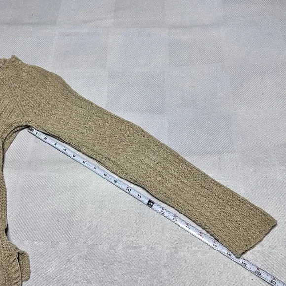 Ralph Lauren Mulberry Silk Knit Sweater Womens Medium Brown Elbow‎ Patch Luxury - Picture 8 of 9